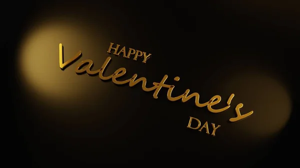 Happy Valentines Day Text Dark Background Rendering Valentine Valentines Day — Foto Stock
