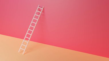 Ladder to success, 3d rendering. Computer digital drawing.