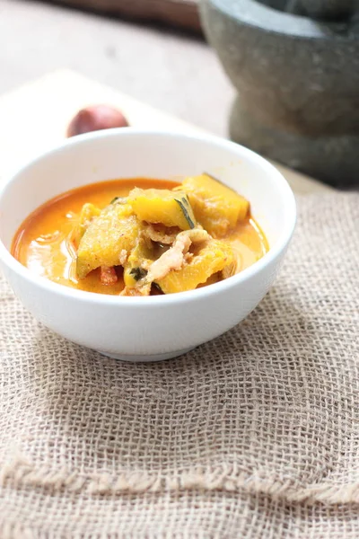 Thai Food Call Red Curry Pumpkin Chicken Traditional Thai Food — Stock Photo, Image