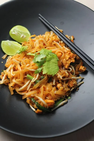 Thailändisches Essen Pad Thai Nudeln Padthai Stil Anbraten — Stockfoto
