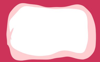 Pembe arka planda beyaz çerçeve. Vektör çizimi. Yatay biçim.