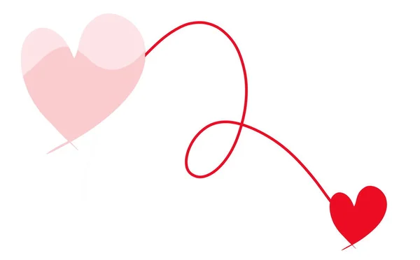Dia Dos Namorados Fundo Com Corações Vermelhos Ilustração Vetorial — Fotografia de Stock