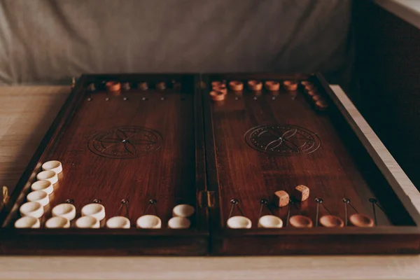 Backgammon with quality wood for the game