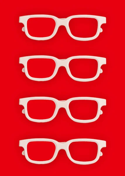 Kolaż Okularów Filmowych Bieli — Zdjęcie stockowe