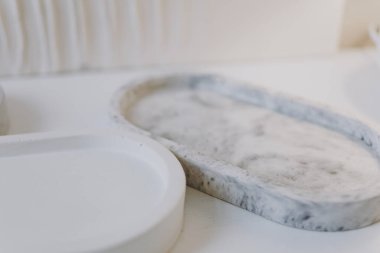 Mücevherler, mutfak ve iç detaylar için beton standı