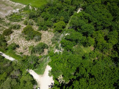 Doğada açık kanalizasyon ile çevre tüm bitkisel alanlardan görünür..