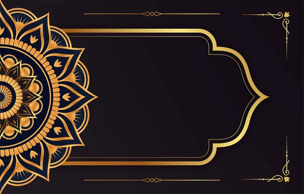 Altın Arabesk desenli Lüks Mandala Arkaplanı