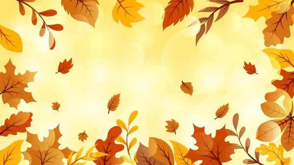Autumn Fall Leaves Background — Stock Vector