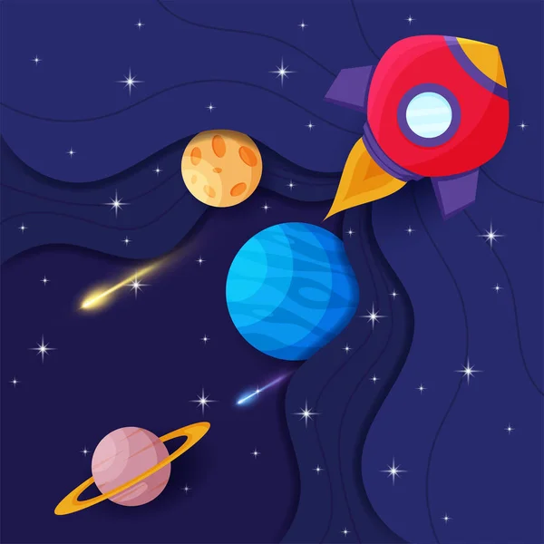 Espace Coloré Galaxy Fond — Image vectorielle