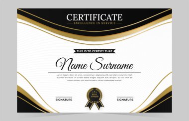 Modern ve Zarif İş Sertifikası Şablonu