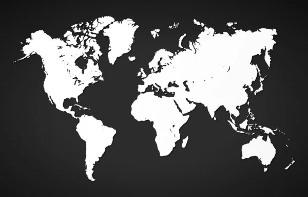 Black White World Map Background — Stock Vector