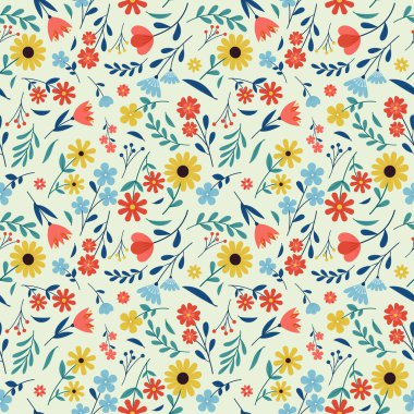 Bahar çiçek Dikişsiz desen arka plan