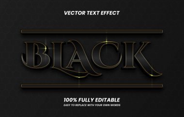 Modern Lüks Siyah Metin Efekti