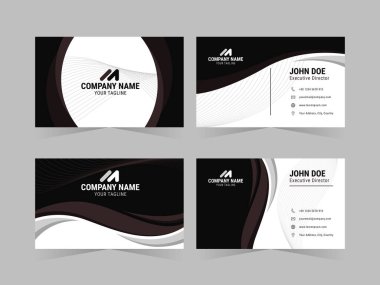 Monokrom İş Kartı Şablonu Koleksiyonu