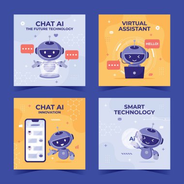 Chatbot Teknoloji Sanal Sosyal Medya Asistanı Posta Koleksiyonu