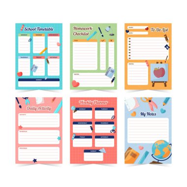 Eğlence Okulu Günlük Şablonları Koleksiyonu