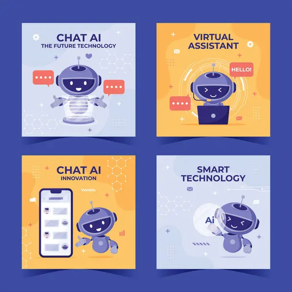 Chatbot Teknoloji Sanal Sosyal Medya Asistanı Posta Koleksiyonu