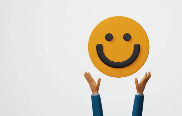 Бізнесмени Обирають Бути Щасливими Задоволеними Своєю Роботою Рейтинг Продуктивності Працівників — стокове фото