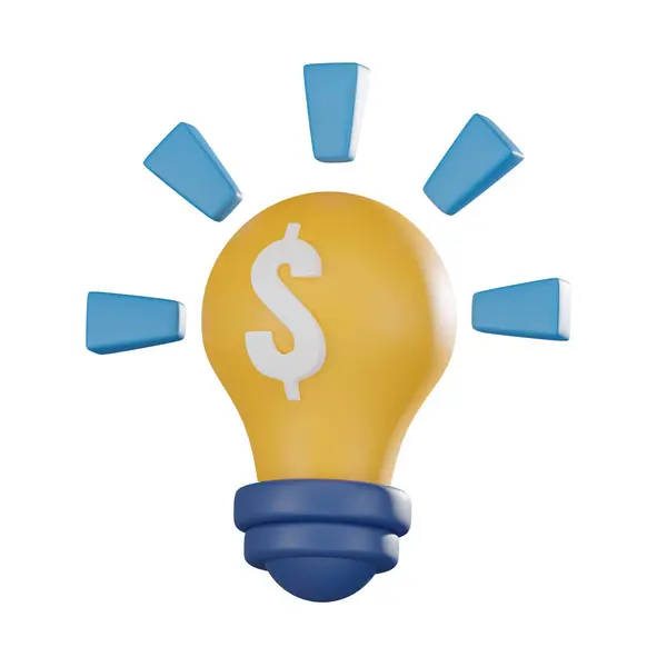 Light bulb and coin, financial innovation, creative solutions, and wealth creation for conveying concepts of entrepreneurship, problem-solving, and financial literacy. 3D render illustration