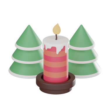 Noel Mumları 3D Simge Festivali Dekorasyonu 3B.