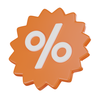 3D Perakende İndirim Simgesi Ticari Tanıtım Etiketi Satılık. 3 Boyutlu Hazırlama.