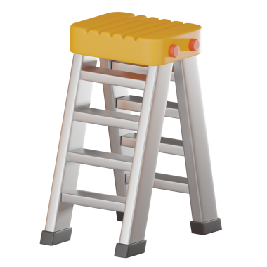 Katlanan merdiven inşaat ve yenileme için hayati önem taşıyor. Endüstriyel işçiliğin özünü sergilemek için ideal. 3 Boyutlu resimleme