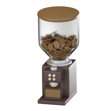 Elektrikli kahve öğütücü kahve meraklıları için olmazsa olmaz bir şey. Ev yapımı modern zarafeti iletmek için mükemmel. 3 Boyutlu resimleme