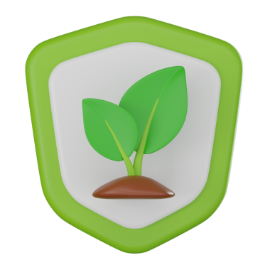 3D ikon yeşil kalkan, bitki temasını, çevre dostu tasarımı ve yeşil sürdürülebilirliği kaydet. Görsel projelerde doğa koruma ve çevre bilincini desteklemek için mükemmel..