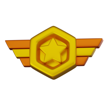 3D yıldız rozet ikonu, ödül, başarı ve onur için mükemmel. Premium markalaşma, lüks tasarım ve sanatsal dekorasyon projeleri için ideal.