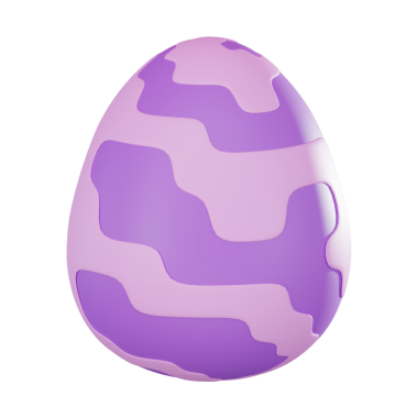 3 boyutlu paskalya yumurtası simgesi oluşturma özelliği. Tatil temaları, tebrik kartları ve dijital sanat eserleri için ideal. Eğlenceli ve neşeli bir dekorasyon unsuru..