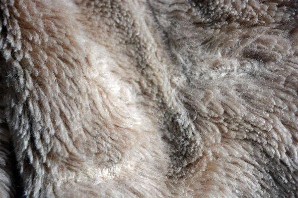 Synthetisch Bruin Materiaal Vorm Van Natuurlijke Wol Natuurlijk Duur Natuurlijk — Stockfoto