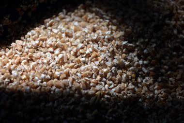 Yiyecek, mısır gevreği, gevrek gevrek, ezilmiş buğday, arpa.