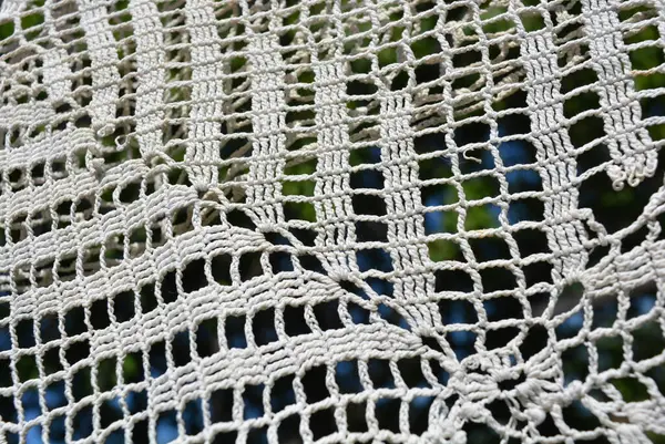 El yapımı, güzel desenler, desenli kumaş örgüsü, beyaz kumaş masa örtüsü, parlak iplikler..