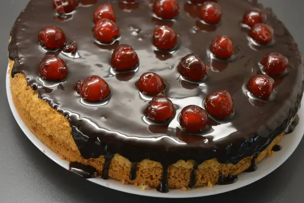 Eten Finse Keuken Desserts Een Zeer Smakelijke Spons Cake Gemaakt — Stockfoto