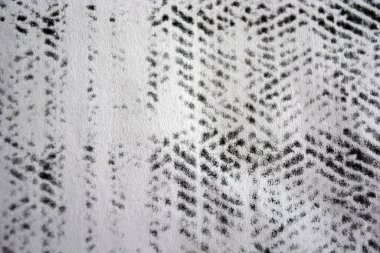 A4 kağıdından beyaz ofis kağıtları, üzerine lazer yazıcı basılmış - grafiklerin, dokunun, yapının, şekillerin, geçmişlerin alışılmadık çizimleri.