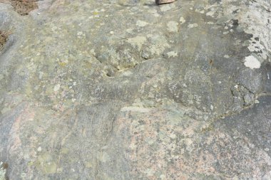 Alışılmadık doğal arka planlar, güneşin altındaki doğal doğa. Doğal kahverengi-gri taşların arka planı, ilginç desenli ve desenli büyük granit..