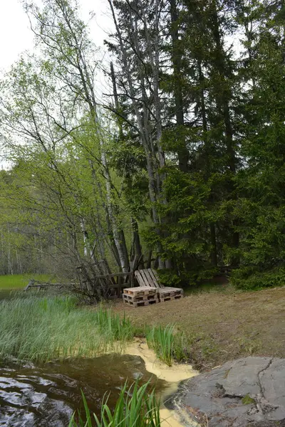 Hannusjrvi Gölü, Finlandiya 'nın Espoo şehrinin Hyljelahti bölgesinde yer alır. Gölün kumlu kıyısı, uzun köknar ağaçları, çalılar, eski ahşap kütükler, yeşil çimenler ve bitkilerle dolu yeşil orman..