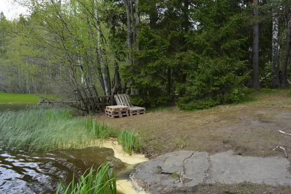 Hannusjrvi Gölü, Finlandiya 'nın Espoo şehrinin Hyljelahti bölgesinde yer alır. Gölün kumlu kıyısı, uzun köknar ağaçları, çalılar, eski ahşap kütükler, yeşil çimenler ve bitkilerle dolu yeşil orman..
