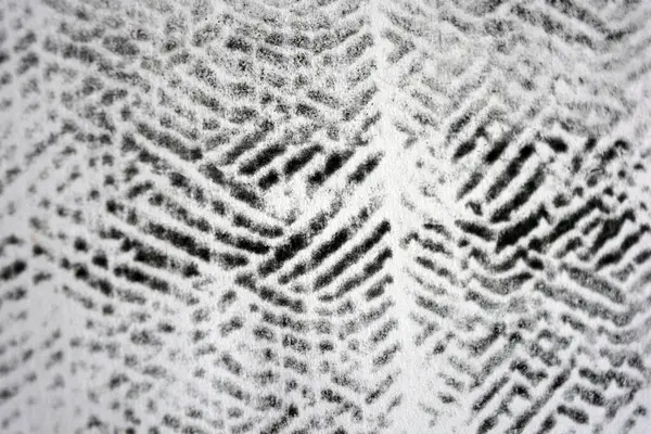 Lazer yazıcı tarafından yapılan siyah desenli temiz beyaz kağıda alışılmadık bir çizim. Grafikler, alışılmadık çizimler, doku, semboller, kancalar, kareler.