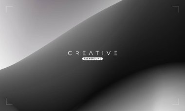 Soyut sıvı gradyan arkaplan. Siyah ve Beyaz Akışkan Renk Gradyanı. Reklamlar, Banner, Poster, Kapak, Web, Broşür, Duvar Kağıdı ve Broşür için Tasarım Şablonu. Vektör.