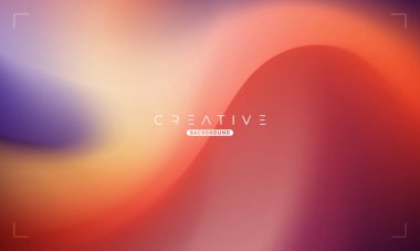 Soyut sıvı gradyan arkaplan. Mavi ve Turuncu Sıvı Renk Gradyanı. Reklamlar, Banner, Poster, Kapak, Web, Broşür, Duvar Kağıdı ve Broşür için Tasarım Şablonu. Vektör.