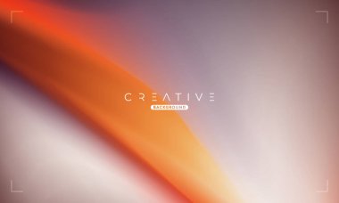 Soyut sıvı gradyan arkaplan. Beyaz ve Turuncu Akışkan Renk Gradyanı. Reklamlar, Banner, Poster, Kapak, Web, Broşür, Duvar Kağıdı ve Broşür için Tasarım Şablonu. Vektör.