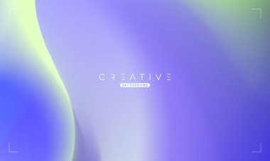 Soyut sıvı gradyan arkaplan. Mavi ve Yeşil Akışkan Renk Gradyanı. Reklamlar, Banner, Poster, Kapak, Web, Broşür, Duvar Kağıdı ve Broşür için Tasarım Şablonu. Vektör.