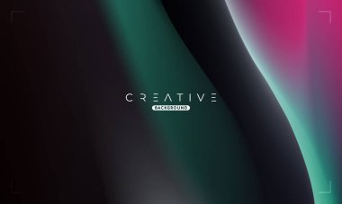 Soyut sıvı gradyan arkaplan. Yeşil ve Mor Sıvı Renk Gradyanı. Reklamlar, Banner, Poster, Kapak, Web, Broşür, Duvar Kağıdı ve Broşür için Tasarım Şablonu. Vektör.