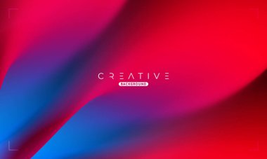 Soyut sıvı gradyan arkaplan. Kırmızı ve Mavi Akışkan Renk Gradyanı. Reklamlar, Banner, Poster, Kapak, Web, Broşür, Duvar Kağıdı ve Broşür için Tasarım Şablonu. Vektör.