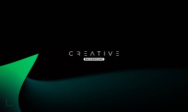 Soyut sıvı gradyan arkaplan. Siyah ve Yeşil Akışkan Renk Gradyanı. Reklamlar, Banner, Poster, Kapak, Web, Broşür, Duvar Kağıdı ve Broşür için Tasarım Şablonu. Vektör.