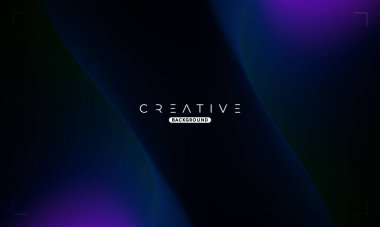 Soyut sıvı gradyan arkaplan. Siyah ve Mavi Akışkan Renk Gradyanı. Reklamlar, Banner, Poster, Kapak, Web, Broşür, Duvar Kağıdı ve Broşür için Tasarım Şablonu. Vektör.