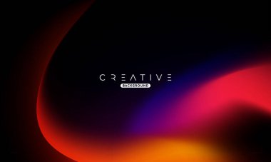 Soyut sıvı gradyan arkaplan. Siyah ve Turuncu Sıvı Renk Gradyanı. Reklamlar, Banner, Poster, Kapak, Web, Broşür, Duvar Kağıdı ve Broşür için Tasarım Şablonu. Vektör.