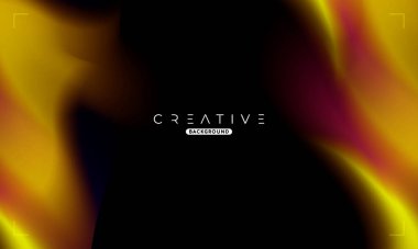 Soyut sıvı gradyan arkaplan. Siyah ve Altın Sıvı Renk Gradyanı. Reklamlar, Banner, Poster, Kapak, Web, Broşür, Duvar Kağıdı ve Broşür için Tasarım Şablonu. Vektör.