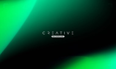 Soyut sıvı gradyan arkaplan. Siyah ve Yeşil Akışkan Renk Gradyanı. Reklamlar, Banner, Poster, Kapak, Web, Broşür, Duvar Kağıdı ve Broşür için Tasarım Şablonu. Vektör.